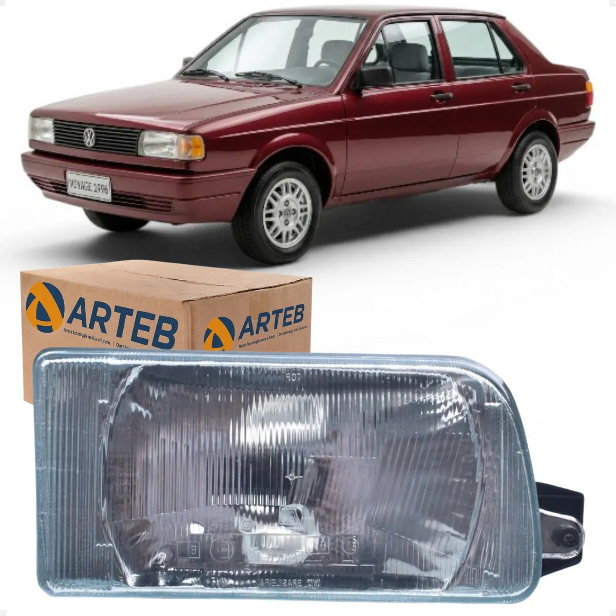 Farol Vw Gol Saveiro Voyage G1 1991 1992 93 94/... Arteb