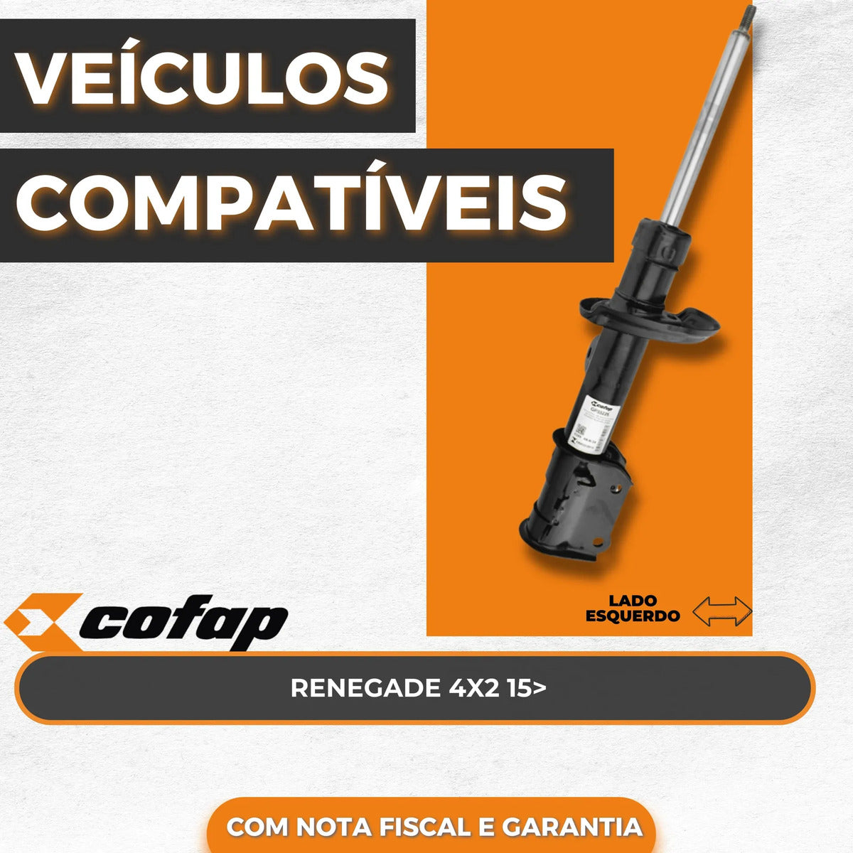 Amortecedor Dianteiro Esquer Renegade 4x2 2015 Cofap Gp33225