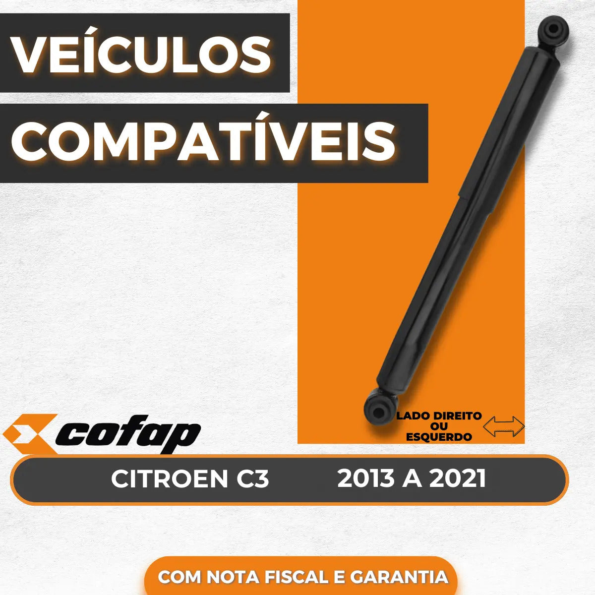 Amortecedor Traseiro Cofap C3 2013 A 2021
