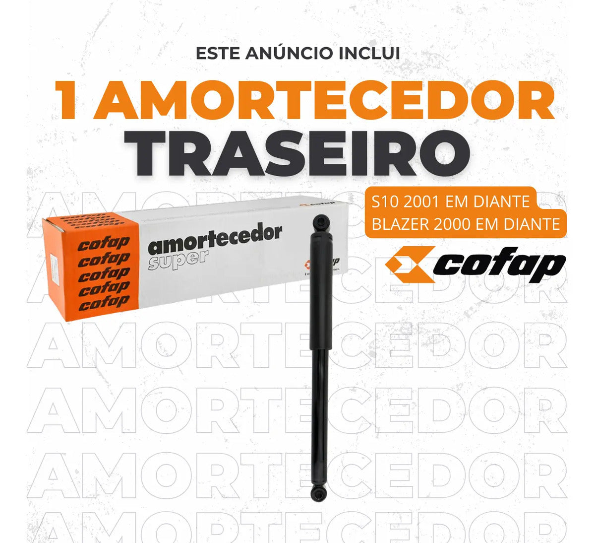 Amortecedor Eixo Traseiro S10 2001 Em Diante - Cofap Cb27286