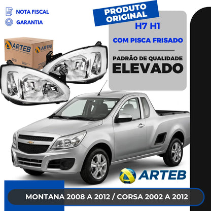 Farol Montana 04 A 10 Corsa 2002 A 2012 Pisca Frisado Arteb