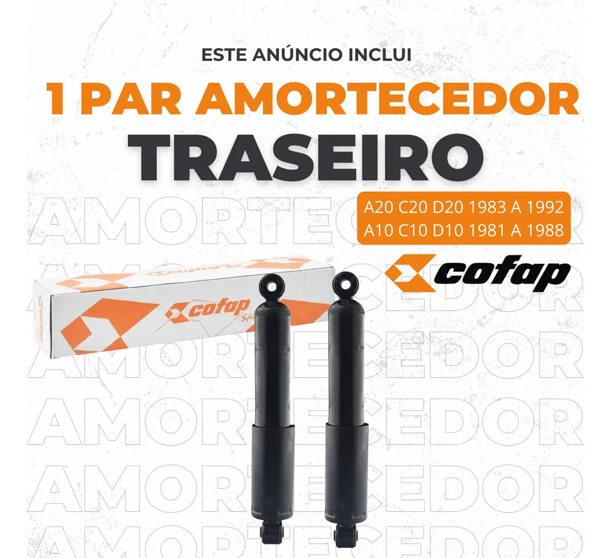 Par Amortecedor Dian A/c/d10 1981/88 A/c/d20 1983/92 - Cofap